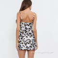Semi Formal Gown Print Leopard Short Spaghetti Strap Bodycon Backless Dresses Factory